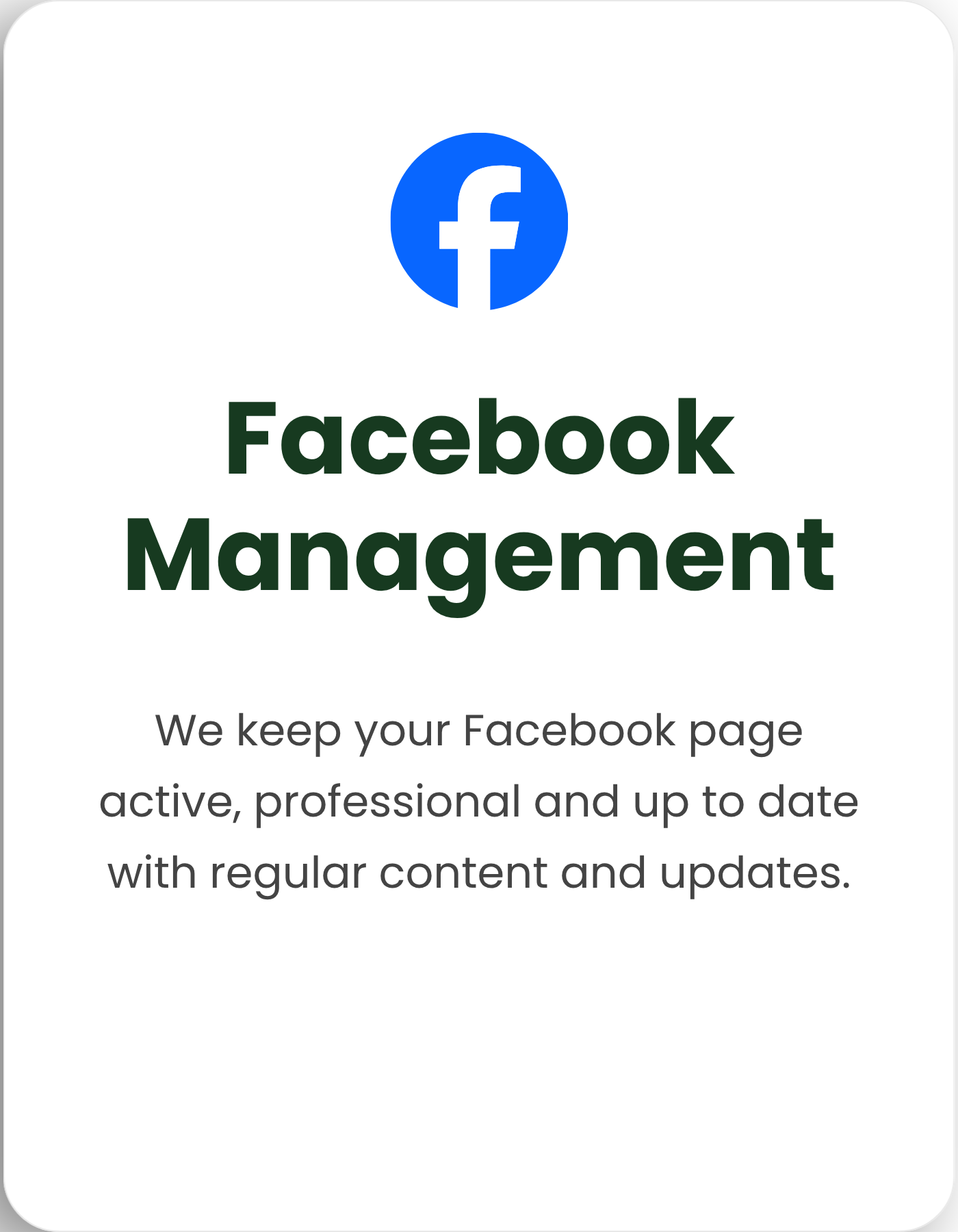 C10 – Facebook Management Card