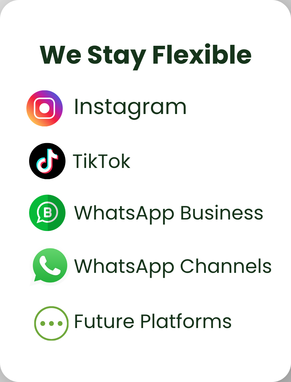 S02 - Platform Flexibility Card socially you website